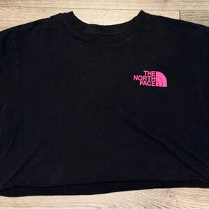 The North Face Black Tee with Pink Accents
